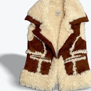 Vintage‎ Guess Vest Womens Faux Fur Y2K Guess Jeans Authentic Western Small